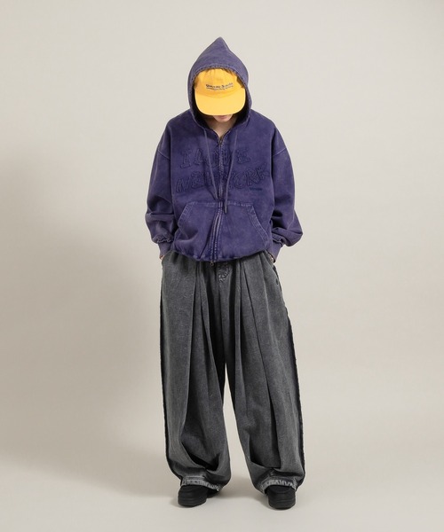 セール】ヘビーウェイトヴィンテージライクパッチワークフーディ