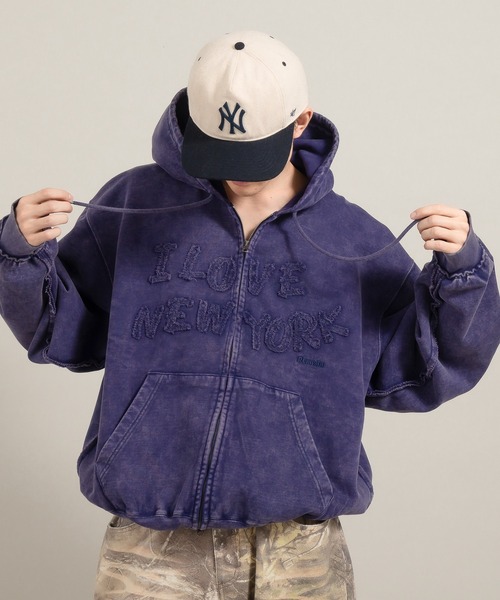 セール】ヘビーウェイトヴィンテージライクパッチワークフーディ