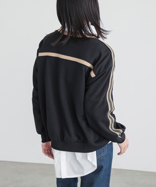 n'OrLABEL(ノアールレーベル)の「ラインテープ裏毛スウェット(スウェット・レディース・ブラック/ブルー系その他/杢グレー・1/2)」の15枚目の写真