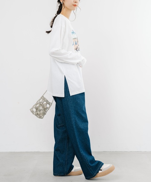 refinedworks(リファインドワークス)の「【refinedworks】 フォトプリント が 印象的な使いやすい ロンT(Tシャツ/カットソー・レディース・ホワイト系その他/オフホワイト・FREE)」の13枚目の写真