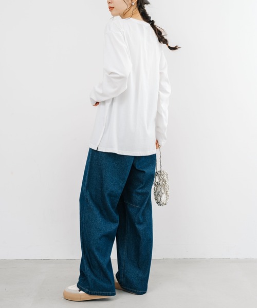 refinedworks(リファインドワークス)の「【refinedworks】 フォトプリント が 印象的な使いやすい ロンT(Tシャツ/カットソー・レディース・ホワイト系その他/オフホワイト・FREE)」の15枚目の写真