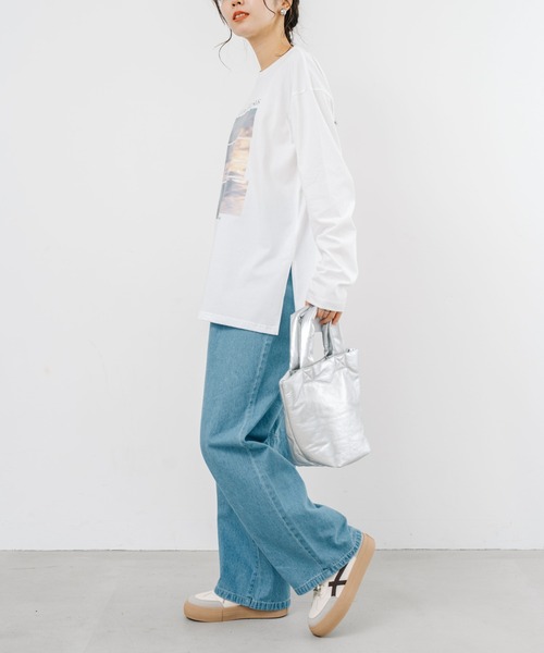 refinedworks(リファインドワークス)の「【refinedworks】 フォトプリント が 印象的な使いやすい ロンT(Tシャツ/カットソー・レディース・ホワイト系その他/オフホワイト・FREE)」の22枚目の写真