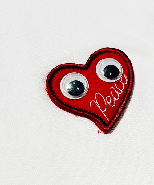 roarguns（ロアーガンズ）の「WOMAN HEART WAPPEN T（Tシャツ/カットソー・レディース・ホワイト/ブラック・2）」の4枚目の写真