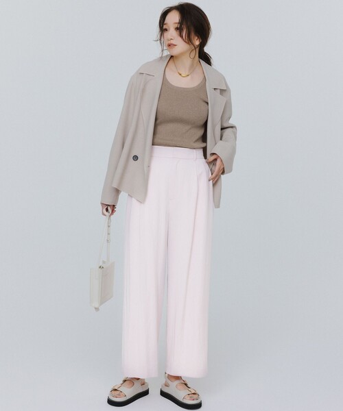 23区（ニジュウサンク）の「TWライトリバー ショートトレンチコート（トレンチコート・レディース・ベージュ系/ライトグレー系・38）」の9枚目の写真