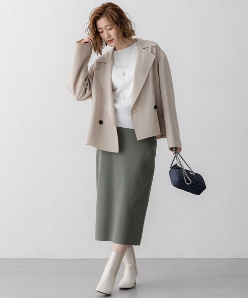 23区（ニジュウサンク）の「TWライトリバー ショートトレンチコート（トレンチコート・レディース・ベージュ系/ライトグレー系・38）」の10枚目の写真