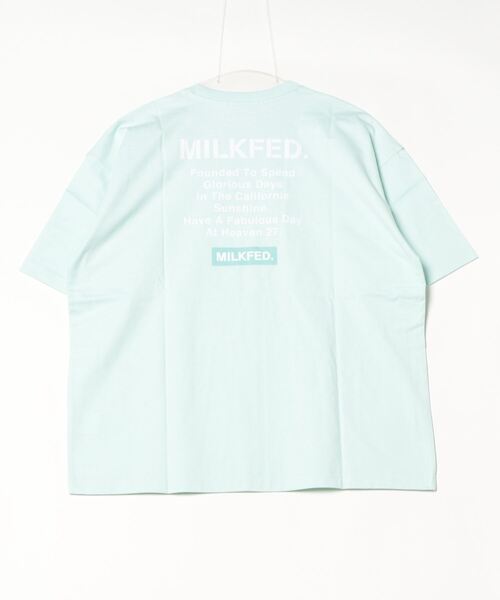 MILKFED.(ミルクフェド)の「STENCIL LOGO AND BAR WIDE S/S TEE(Tシャツ/カットソー・レディース・ブラック/ホワイト/ライトグリーン・ONE SIZE)」の16枚目の写真