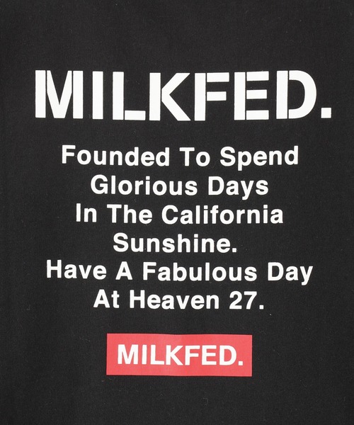 MILKFED.(ミルクフェド)の「STENCIL LOGO AND BAR WIDE S/S TEE(Tシャツ/カットソー・レディース・ブラック/ホワイト/ライトグリーン・ONE SIZE)」の14枚目の写真