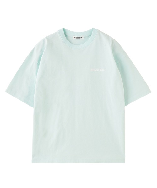 MILKFED.(ミルクフェド)の「STENCIL LOGO AND BAR WIDE S/S TEE(Tシャツ/カットソー・レディース・ブラック/ホワイト/ライトグリーン・ONE SIZE)」の6枚目の写真