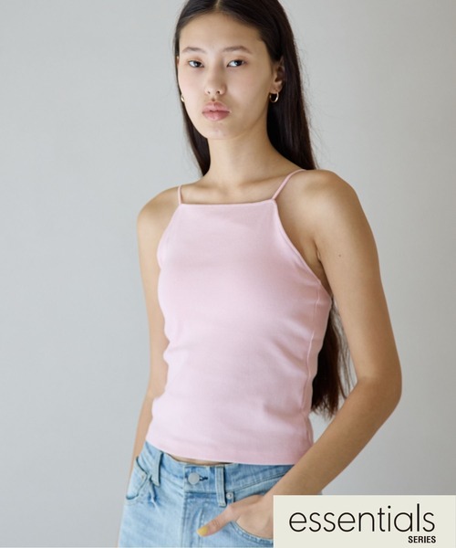 FOREVER 21（フォーエバー トゥエンティーワン）の「【2025SS】カップ付きリブキャミソール（キャミソール・レディース・オフホワイト/チャコールグレー/ブラック/ピンク・SMALL/MEDIUM/LARGE）」の4枚目の写真