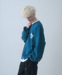 DOOPZ（ドープス）の「Logo Damage Knit - ロゴダメージニット（ニット/セーター）」