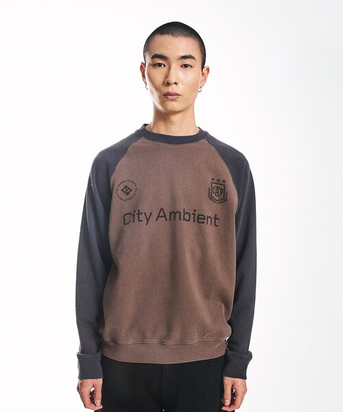 City Ambient Products(シティアンビエントプロダクツ)の「City Ambient Products: ラグランスリーブ プリント スウェット(スウェット・メンズ・オフホワイト/ライトブルー/ブラウン・SMALL/MEDIUM/LARGE)」の18枚目の写真