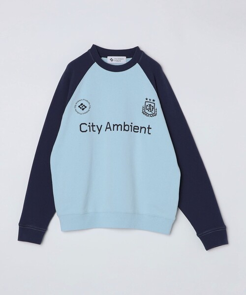 City Ambient Products(シティアンビエントプロダクツ)の「City Ambient Products: ラグランスリーブ プリント スウェット(スウェット・メンズ・オフホワイト/ライトブルー/ブラウン・SMALL/MEDIUM/LARGE)」の7枚目の写真
