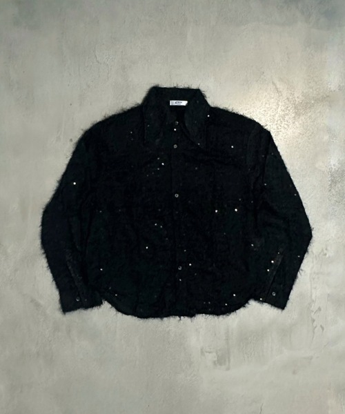 Otte(オッテ)の「スパンコールフェザーニットシャツ(シャツ/ブラウス・メンズ・ブラック・LARGE/MEDIUM/X-LARGE)」の9枚目の写真
