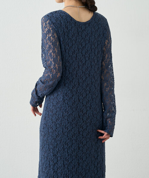 SHENERY(シーナリー)の「《スタッフリアルバイアイテム!》2WAYレースマキシドレス(ワンピース・レディース・ブルー/ブラック・36/38)」の6枚目の写真