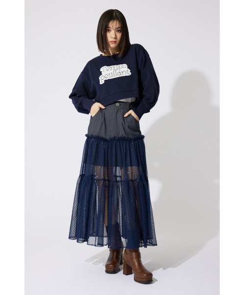 rienda(リエンダ)の「サガラ刺繍スウェットトップス 春服 トレーナー 秋服(スウェット・レディース・ホワイト/ピンク/ネイビー・FREE)」の6枚目の写真