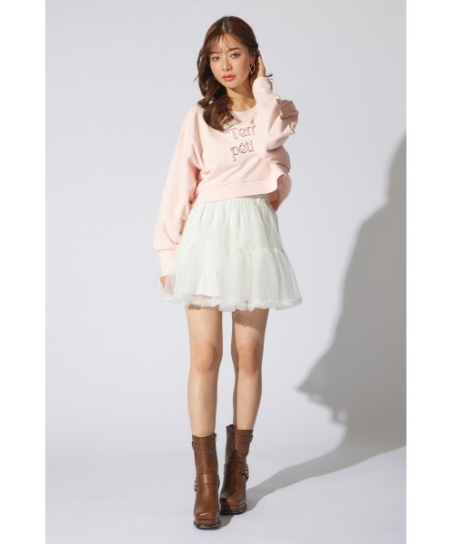 rienda(リエンダ)の「サガラ刺繍スウェットトップス 春服 トレーナー 秋服(スウェット・レディース・ホワイト/ピンク/ネイビー・FREE)」の16枚目の写真