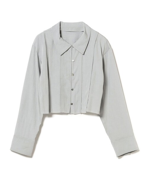 RBS（アールビーエス）の「RBS / カットオフ クロップド シャツ（シャツ/ブラウス・レディース・ライトグレー/ホワイト・ONE SIZE）」の15枚目の写真