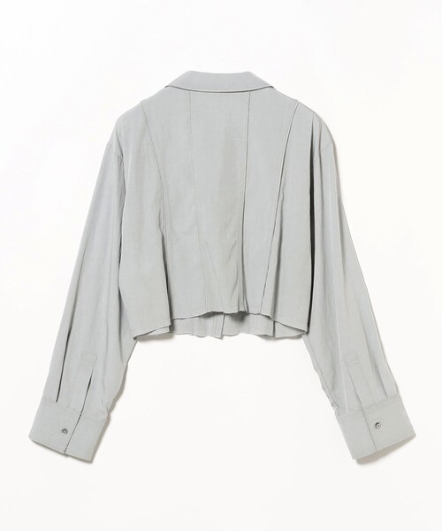 RBS（アールビーエス）の「RBS / カットオフ クロップド シャツ（シャツ/ブラウス・レディース・ライトグレー/ホワイト・ONE SIZE）」の16枚目の写真