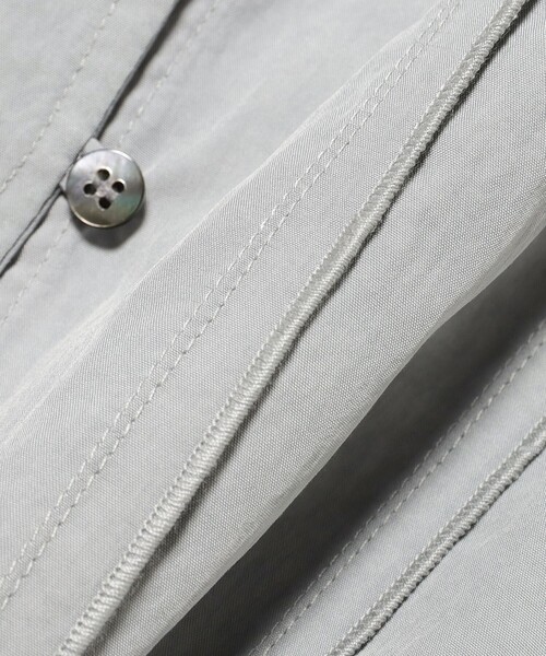 RBS（アールビーエス）の「RBS / カットオフ クロップド シャツ（シャツ/ブラウス・レディース・ライトグレー/ホワイト・ONE SIZE）」の17枚目の写真