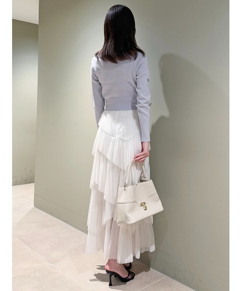 SNIDEL（スナイデル）の「ハートニットカーディガン（カーディガン/ボレロ・レディース・ネイビー/ライトブルー/アイボリー・FREE）」の18枚目の写真