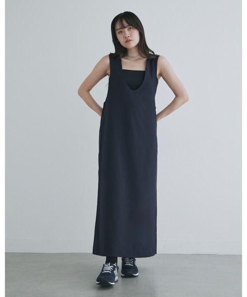 kiehtova（キエトヴァ）の「【kiehtova】FORM JUMPER SKIRT/フォーム ジャンパー スカート ワンピース（ワンピース・レディース・ブラック/ネイビー・FREE）」の3枚目の写真