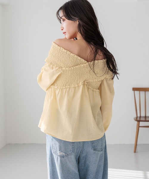 LOWRYS FARM（ローリーズファーム）の「デニムシャーリングブラウス 252725（シャツ/ブラウス・レディース・ブルー/アイボリー/イエロー/その他・FREE）」の13枚目の写真