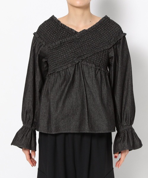 LOWRYS FARM（ローリーズファーム）の「デニムシャーリングブラウス 252725（シャツ/ブラウス・レディース・ブルー/アイボリー/イエロー/その他・FREE）」の17枚目の写真