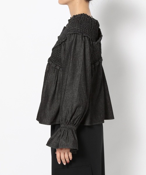 LOWRYS FARM（ローリーズファーム）の「デニムシャーリングブラウス 252725（シャツ/ブラウス・レディース・ブルー/アイボリー/イエロー/その他・FREE）」の18枚目の写真