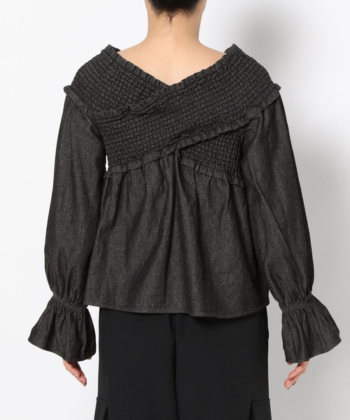 LOWRYS FARM（ローリーズファーム）の「デニムシャーリングブラウス 252725（シャツ/ブラウス・レディース・ブルー/アイボリー/イエロー/その他・FREE）」の19枚目の写真