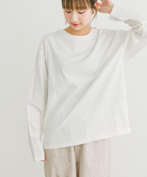 ITEMS URBANRESEARCH(アイテムズ アーバンリサーチ)の「ピグメントロングTシャツ(Tシャツ/カットソー・レディース・オフホワイト/ブラック/ピンク・FREE)」の11枚目の写真