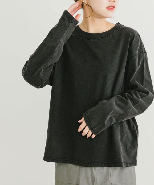 ITEMS URBANRESEARCH(アイテムズ アーバンリサーチ)の「ピグメントロングTシャツ(Tシャツ/カットソー・レディース・オフホワイト/ブラック/ピンク・FREE)」の15枚目の写真