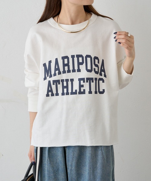 PUAL CE CIN（ピュアルセシン）の「インレイショートプルオーバー（Tシャツ/カットソー・レディース・グレー/オフホワイト・FREE）」の3枚目の写真