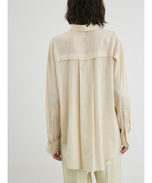 styling/（スタイリング）の「サイドタブワイドシャツ（シャツ/ブラウス・レディース・ベージュ/ネイビー/チャコールグレー/クリーム・FREE）」の12枚目の写真