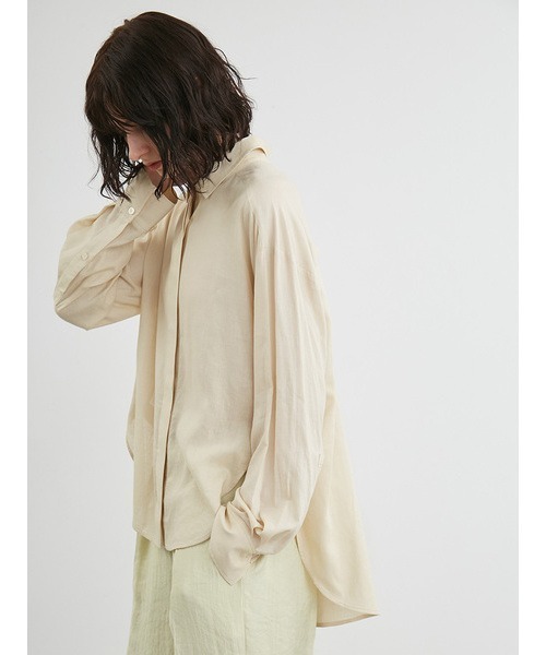 styling/（スタイリング）の「サイドタブワイドシャツ（シャツ/ブラウス・レディース・ベージュ/ネイビー/チャコールグレー/クリーム・FREE）」の13枚目の写真