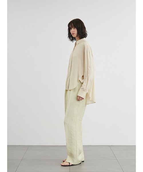 styling/（スタイリング）の「サイドタブワイドシャツ（シャツ/ブラウス・レディース・ベージュ/ネイビー/チャコールグレー/クリーム・FREE）」の10枚目の写真