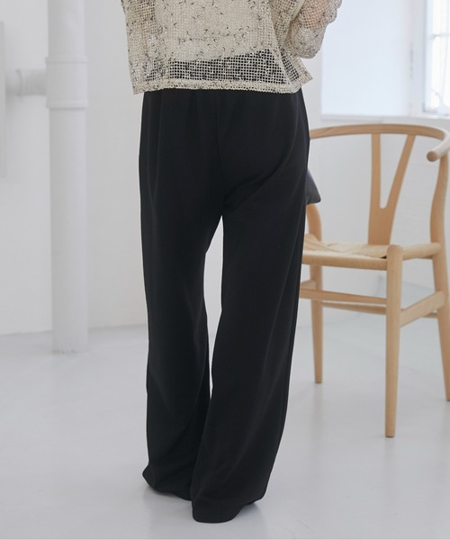 ANGIE（アンジー）の「ダブルウエスト スウェットパンツ（スウェットパンツ・レディース・オートミール/ブラック/ダークグレー・FREE）」の8枚目の写真