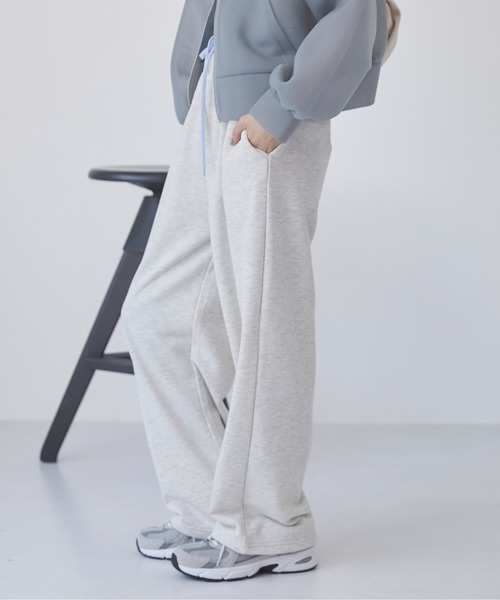 ANGIE（アンジー）の「ダブルウエスト スウェットパンツ（スウェットパンツ・レディース・オートミール/ブラック/ダークグレー・FREE）」の18枚目の写真
