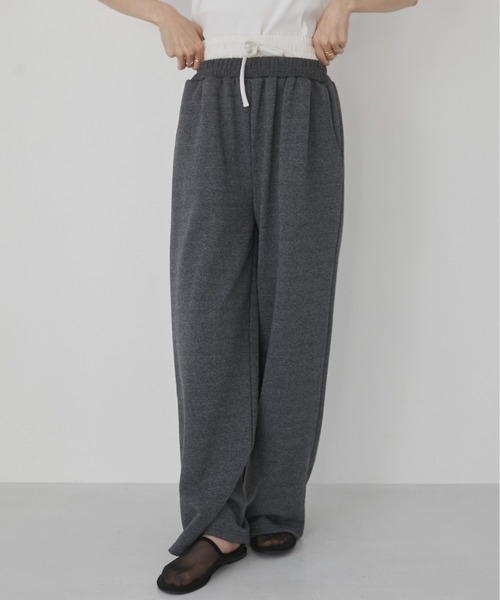 ANGIE（アンジー）の「ダブルウエスト スウェットパンツ（スウェットパンツ・レディース・オートミール/ブラック/ダークグレー・FREE）」の10枚目の写真