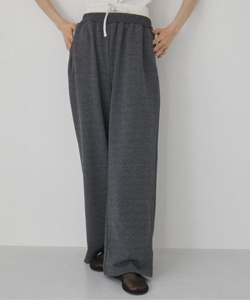 ANGIE（アンジー）の「ダブルウエスト スウェットパンツ（スウェットパンツ・レディース・オートミール/ブラック/ダークグレー・FREE）」の11枚目の写真