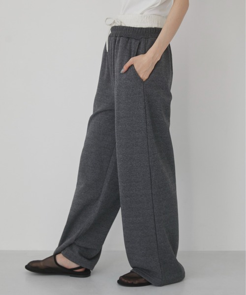 ANGIE（アンジー）の「ダブルウエスト スウェットパンツ（スウェットパンツ・レディース・オートミール/ブラック/ダークグレー・FREE）」の12枚目の写真