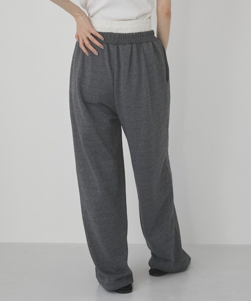 ANGIE（アンジー）の「ダブルウエスト スウェットパンツ（スウェットパンツ・レディース・オートミール/ブラック/ダークグレー・FREE）」の14枚目の写真