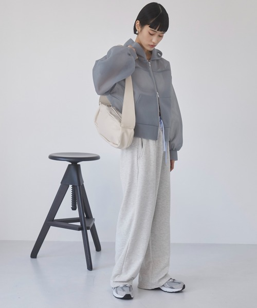ANGIE(アンジー)の「ダブルウエスト スウェットパンツ(スウェットパンツ・レディース・オートミール/ブラック/ダークグレー・FREE)」の19枚目の写真
