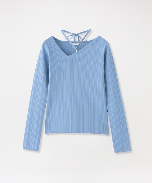 LOVELESS（ラブレス）の「ホルターカットアウトニット（ニット/セーター・レディース・ライトグレー/オフホワイト/ブルー系その他2・36/34）」の8枚目の写真