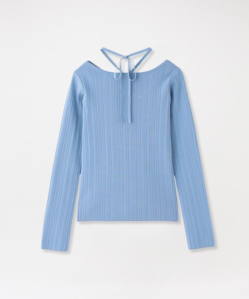 LOVELESS（ラブレス）の「ホルターカットアウトニット（ニット/セーター・レディース・ライトグレー/オフホワイト/ブルー系その他2・36/34）」の9枚目の写真