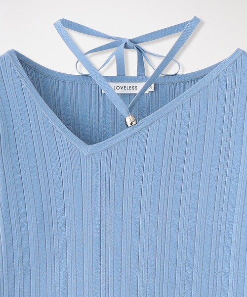 LOVELESS（ラブレス）の「ホルターカットアウトニット（ニット/セーター・レディース・ライトグレー/オフホワイト/ブルー系その他2・36/34）」の10枚目の写真
