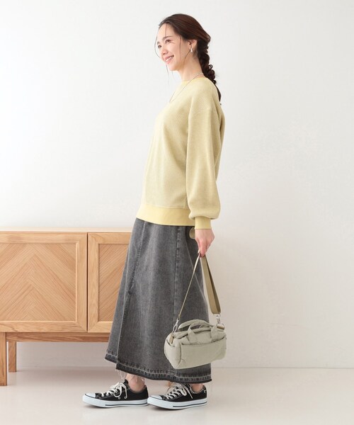 SHOO・LA・RUE（シューラルー）の「ボンディングミニショルダーバッグ（ショルダーバッグ・レディース・ナチュラル/ブラック/ライトベージュ・00）」の8枚目の写真