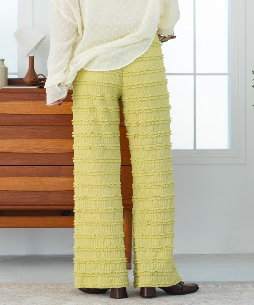 eLur(エラー)の「【eLur】レースフレアパンツ(その他パンツ・レディース・アイボリー/グリーン・FREE)」の5枚目の写真