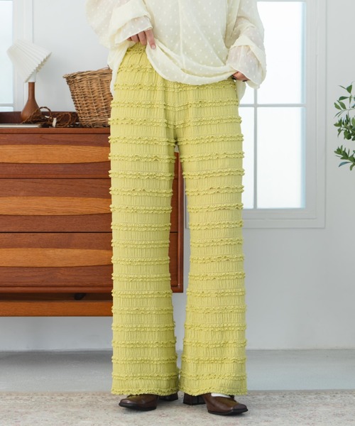 eLur(エラー)の「【eLur】レースフレアパンツ(その他パンツ・レディース・アイボリー/グリーン・FREE)」の3枚目の写真