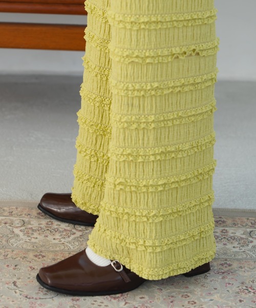 eLur(エラー)の「【eLur】レースフレアパンツ(その他パンツ・レディース・アイボリー/グリーン・FREE)」の7枚目の写真