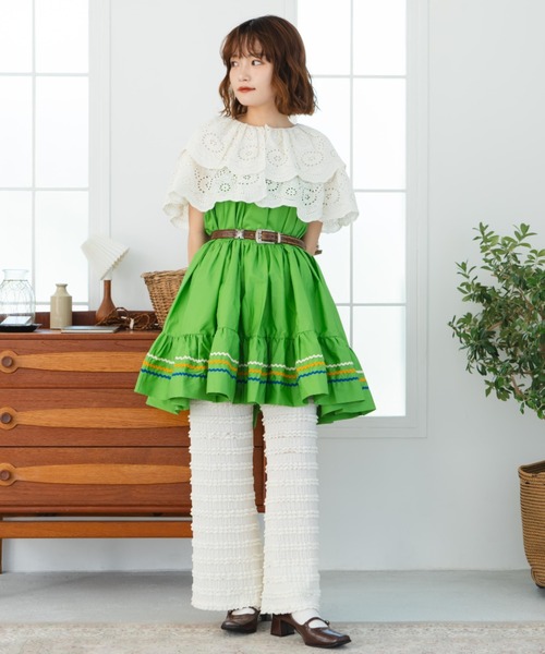 eLur(エラー)の「【eLur】レースフレアパンツ(その他パンツ・レディース・アイボリー/グリーン・FREE)」の10枚目の写真